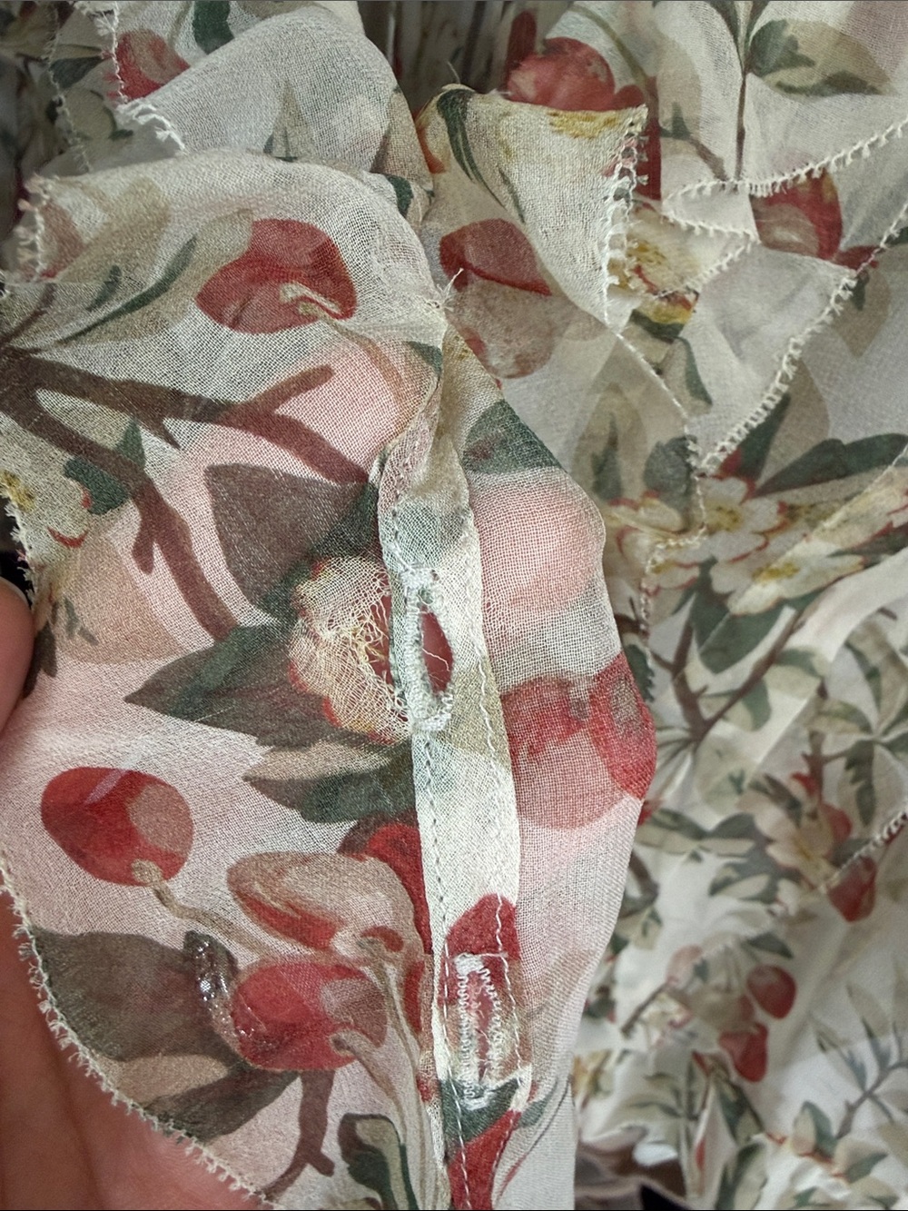 Doen Salona Top in Cerise et fleur Medium - Picture 6 of 7